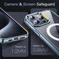 thumbnail image 5 of JETech Magnetic Case for iPhone 15 Pro Max 6.7-Inch Compatible with MagSafe Wireless Charging, Shockproof Phone Bumper Cover, Anti-Scratch Clear Back (Blue), 5 of 7