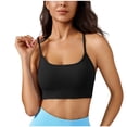 thumbnail image 1 of Mujeres de color sólido cuatro filas ajustable inalámbrico sujetador doble hombro yoga deportes sujetador a prueba de choques, ejercicio deportes sujetadores para mujeres, 1 of 5