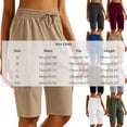 thumbnail image 3 of Oiangi Women's Cargo Shorts Elastic Waist Drawstring Hiking Shorts Straight Leg Athletic Shorts with Multi-Pocket Red 2XL, 3 of 8