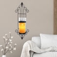 thumbnail image 1 of Juego de 2 candelabros de pared Baoblaze hierro forjado negro, 1 of 8
