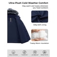 thumbnail image 2 of Wantdo Men's Jacket Recycled Hooded Winter Coat Thicken Windproof Windbreaker Jacket Navy L, 2 of 8