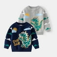 thumbnail image 5 of LYMAYTER Boys Knit Tops Toddler Long Sleeve Jumper Sweater Baby Fall Winter Cartoon Fleece Sweater for 1-7 Years, 5 of 9
