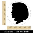 thumbnail image 2 of Woman Head Silhouette Self-Inking Rubber Stamp Ink Stamper - Black Ink - Large 1-1/2 Inch, 2 of 7