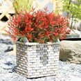 thumbnail image 3 of Sinhoon 16 Bundles Artificial Flowers Lavender Bunch Fake Plants Faux UV Resistant Flower Plastic Home Outdoor Decorations (Orange Red), 3 of 7