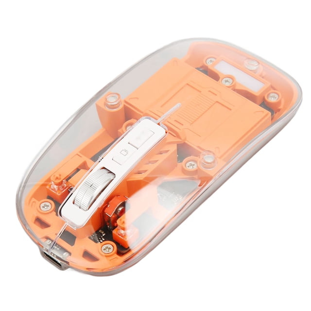 Souris 5.1 Rechargeable Transparente, 3 Modes, Batterie de 30 Jours, Clic Silencieux, Roue Métallique, 4 Ppp Réglables, Design Ergonomique, Compatible avec et MacOS