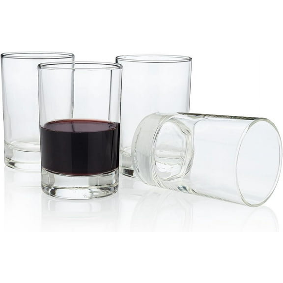 Bàcaro di Veneto – Rustic Italian Stemless Wine Glass, 4-Piece Set in Traditional Piccolo Size (Gift Box Collection)