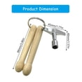thumbnail image 5 of Miniature Drumstick Keychain With Lock Light weight Percussion Practice Tool Metal Percussion Accessory, 5 of 11