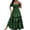 Green, variant on CIENVNSTG Women's 2026 Summer Short Sleeves Boho Floral Print Square Neck Beach Casual Flowy Long Maxi Dress Loose Vacation Sundress Khaki L