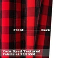 thumbnail image 4 of Black and White Buffalo Plaid Textured Grommet Window Curtain Panels for Kitchen Living Room Bedroom Farmhouse Window Treatment Drapes, 37 x 54 Inch, 2 Panels, 4 of 9