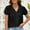 B16 Black Womens Summer Tops Clearance Under $5, variant on Summer Xqxayjr Loose Fit Tunic Tops for Womens Under $5 Summer Tops Lace Short Sleeve Shirt V Neck Swiss Dot Trendy Spring Tshirt Mother Day Gifts