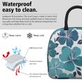 thumbnail image 3 of Obrewu Blue Pioneer Flower Lunch Bag for Adult, Insulated, Leakproof, Oxford Cloth, 3 of 7