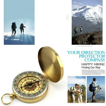 Amaping Pocket Brass Watch Style Outdoor Camping Hiking Navigation Compass Ring