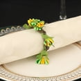thumbnail image 3 of Xiao Hua Juego de 12 servilletas con forma de conejito de Pascua, hechas a mano (verde y amarillo), 3 of 3