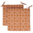 thumbnail image 1 of Vargottam Printed Indoor/Outdoor Chair Pads Non Slip Dining Chair CushionSquareShapedDining Chair Pad With String Ties Machine Washable & Home Decor Cushion- Set Of 2-Orange, 1 of 8