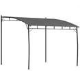 thumbnail image 2 of Outsunny 10' x 10' Pergola with UV-Resistant Canopy, Outdoor Sun Shade Shelter for Porch, Patio, Deck, Backyard, Charcoal Gray, 2 of 9