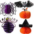 thumbnail image 1 of Halloween Decorations Bat Spider Cat Pumpkin Honeycomb Pendant Spooky Wall Hanging Party Scary Ornament Haunted House Home Ceiling Decorations, 1 of 5