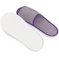 thumbnail image 5 of Bulk 30 Pairs Disposable House Slippers for Family, Guests - Mixed Multi Color Linen Indoor Home Spa Hotels Office Slipper for Women, Men, 5 of 5