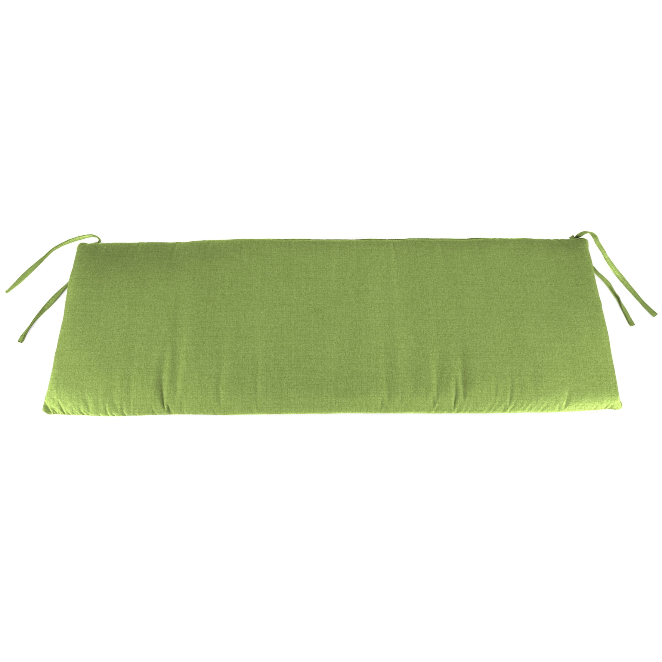 Jordan Manufacturing 48" x 18" McHusk Leaf Green Crosshatch Rectangular Outdoor Settee Swing Bench Cushion with Ties