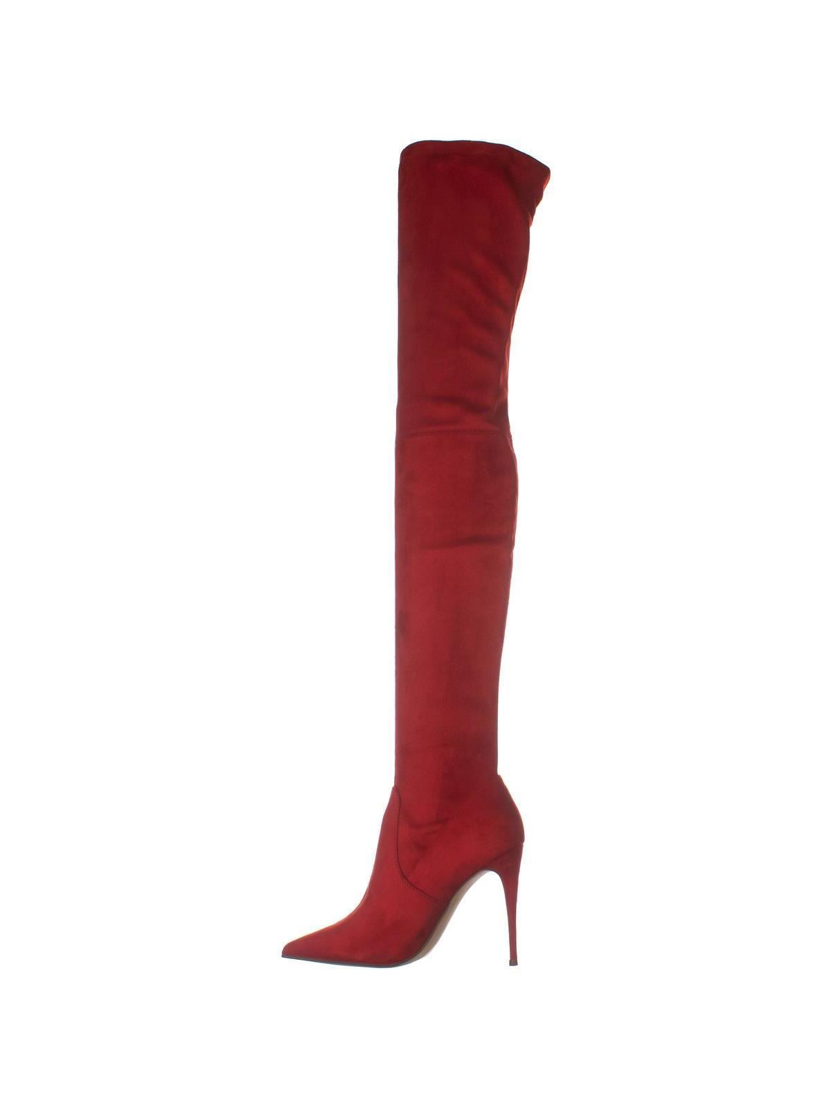 steve madden dominique red boots
