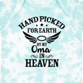 thumbnail image 4 of Inktastic Handpicked for Earth by My Oma in Heaven with Angel Wings Boys or Girls Baby Bodysuit, 4 of 5