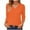 Orange, variant on Hvyesh Womens 3/4 Length Sleeve Tops Loose Fit V Neck Solid Tshirt Casual Three-Quarter Sleeve Beach T Shirts
