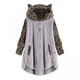 thumbnail image 1 of Chaqueta de lana para mujer Abrigos de imitación Sudadera con capucha Botón Sudadera con capucha Bolsillo con orejas de gato Prendas de vestir de gran tamaño Fridja  po265, 1 of 5