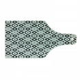 thumbnail image 1 of Quatrefoil Cutting Board, Black and White Ceramic Tile Design with Floral Ornaments Retro Daisies, Tempered Glass Cutting and Serving Board, Wine Bottle Shape, Black Grey White, by Ambesonne, 1 of 1
