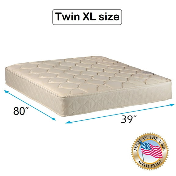 Comfort Classic Gentle Firm (Twin Extra Long - 39"x80"x9") Mattress Only - Fully Assembled, Orthopedic, Good for your back, Superior Quality - Long Lasting and 1 Sided - By Dream Solutions USA