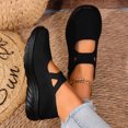 thumbnail image 4 of Rokment Womens Vintage Athletic Orthopedic Arch Support Walking Sneakers Comfortable Stretchy Solid Knit Platform Slip on Nursing Tennis Shoes, 4 of 6