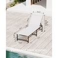 thumbnail image 2 of Chaise Lounge Chair Outdoor,Aluminum Patio Lounge Chairs Set of 2,Pool Lounge Chairs with 5 Adjustable Backrest and Headrest Pillows for Outside Beach，White, 2 of 6