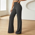 thumbnail image 2 of Work Pants for Women Business Casual Stretch Tall Straight Leg Slacks High Waisted Yoga Dress Pants Dark Gray L(L), 2 of 6