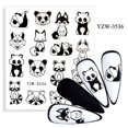 thumbnail image 2 of Pegatinas de uñas con transferencia de agua estilo panda Diamante búho pegatinas de uñas, 2 of 2
