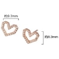 thumbnail image 4 of Xihbxyly Pendientes En Forma de Corazón, Diseño Moderno de Diamante Hueco, Estilo Dulce y Fresco, Ideal para Fiestas, Regalo Perfecto para Parejas, Padres o Personas con Éxito Profesional., 4 of 6