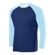 thumbnail image 1 of pstuiky hombres de manga larga, Camisa deportiva transpirable de manga larga raglán con cuello redondo para hombre, de color sólido tops de invierno para hombre xl, 1 of 2
