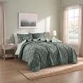 thumbnail image 6 of Regency Heights King Quilt Set, 3-Piece Reversible Bedspread Coverlet Set, Olive Quilted Bedding Set with Shams for All Season, 6 of 9