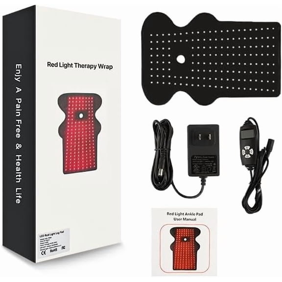 Red Light Belt for Neck, Knee, Feet, Hands, etc.Multi-Functional 660nm & 850nm Near-Infrared Light Wrap Devices with Heat for Body, Massager Mat at Home