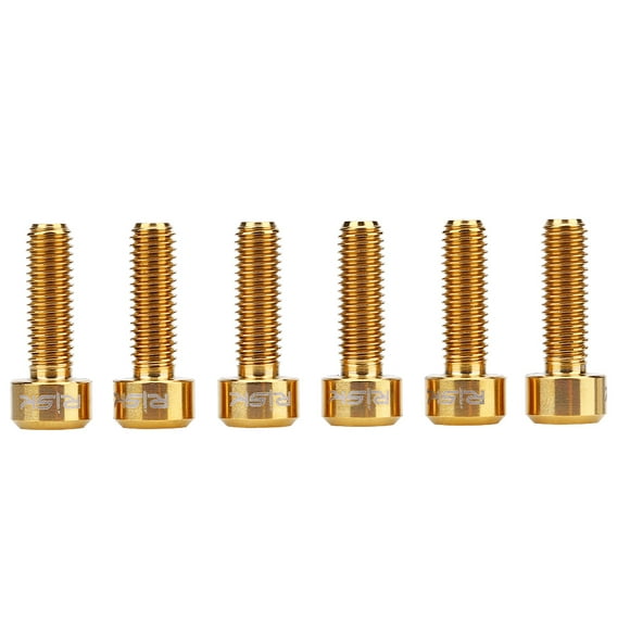 Yosoo 3 Colors 6Pcs/set M5*16mm Titanium Alloy Bike Fixed Stem Bolts For Mountain Bicycle Stem, Stem Screw, Bike Bolts Screw