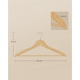 thumbnail image 4 of SONGMICS Perchas de Madera, Juego de 30, Delgada, Muescas en Hombros, para Pantalones, Gancho Giratorio 360°, Ahorra Espacio, Beige Natural MCRW030K01, 4 of 7