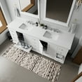 thumbnail image 4 of Dukes 84 in W White Double Bath Vanity, Cultured Marble Top, Faucet Set, and 34 in Mirrors, 4 of 9