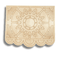 thumbnail image 2 of Unfinished Wood Etched Decoration Flag Shape 10" / 1/8", 2 of 2
