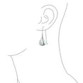 thumbnail image 3 of Bling Jewelry Womens Etched Puffed Raindrop Teardrop Earrings Fishhook Sterling Silver 1.5 Inch, 3 of 5