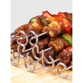 thumbnail image 3 of Air Fryer Skewer Stand Rectangle Stainless Steel Skewers Stand Rack Vertical Kebabs Skewer Stand with 15 Skewers Air Fryer Accessories Compatible with Ninja Foodi, 3 of 7