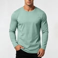 thumbnail image 3 of Samdudou Mens T Shirts Long Sleeve Crewneck Casual Basic Tees Everyday Layering Undershirts Lightweight Athletic Training Tops Classic Daily Workout Pullover Apparel, 3 of 6