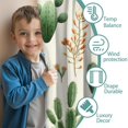 thumbnail image 3 of Blackout Kids Curtains,Cactus Pattern Childrens Insulated Curtains Set Of 2,Bedroom Essentials,Toddler Room Decor 42x54in(106x137cm), 3 of 4