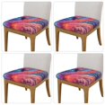 thumbnail image 2 of KLL Digital Flamingo Vibrant Art Pattern Seat Covers for Dining Room Chairs,Washable Chair Seat Chair Covers Seat Protector-Four Pieces, 2 of 7