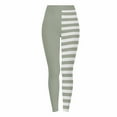 thumbnail image 2 of Elvqul Plus Size Leggings for Women Halloween Pants High Waist Mint Green Stretch Striped Ladies Leggings Pants Athletic, 2 of 9