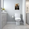 thumbnail image 3 of ZHONGYUTONG Funny Bathroom Wall Art Highland Cow Reading Newspaper on Toilet Poster Prints Cute Animal Canvas Picture for Toilet Restroom Wall Decor Framed (24.00" x 36.00"), 3 of 6