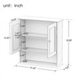 thumbnail image 4 of Ktaxon Bathroom Medicine Cabinet, Wall Storage Cabinet with 2 Mirror Doors and Shelves, White, 4 of 14