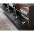 thumbnail image 4 of LED TV Stand Entertainment Center with Storage Modern Media Console Tables TV Cabinet for Living Room Bedroom and Office Walnut My Lux Decor Round, 4 of 6