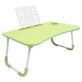 thumbnail image 3 of TEHAUX 1Pack Folding Study Table Plastic Bed Computer Desk for Picnic White, 3 of 5